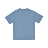 Plain back view of the Roberto Cavalli Junior blue cotton t-shirt, showcasing its clean regular fit design.