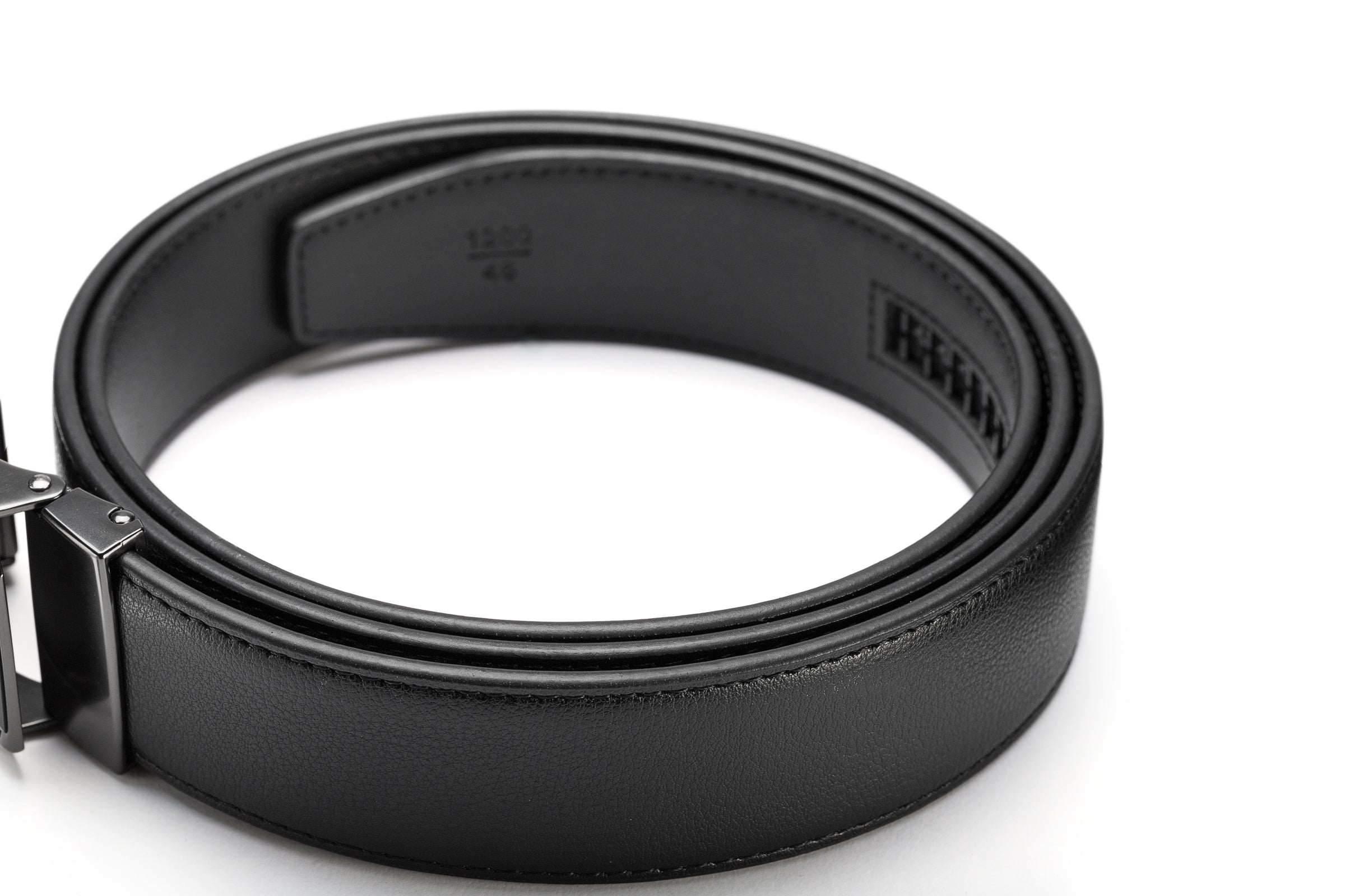 Samsonite AAMIR II Biz Plate AL Auto 04 Black Leather Belt
