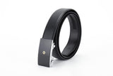 Samsonite AAMIR Basic Auto Golden Logo Black Leather Belt