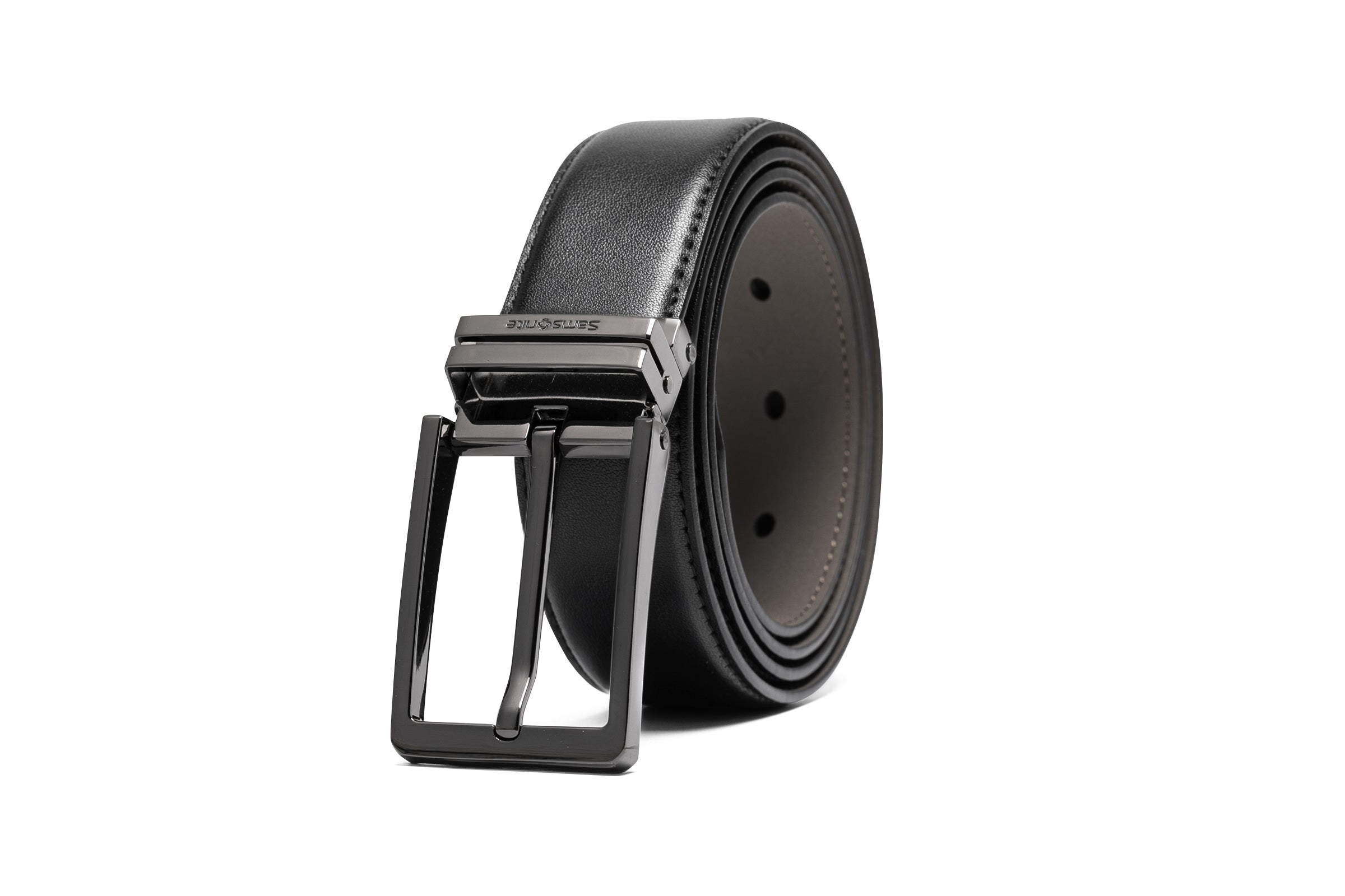 Samsonite AAMIR II Bizctr Square Black Leather Belt