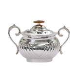 Royal Family 3-piece silver-plated tea set featuring a sugar bowl