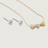 Buckley London Heart Trio Earring And Pendant Set Gifting Imitation Mixed