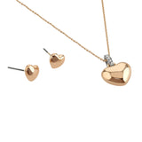 Buckley London Puffed Heart Earring And Pendant Set Gifting Imitation Mixed