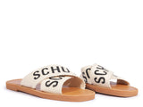 Schutz Women's Logo Embroidered Textile Slide Sandal