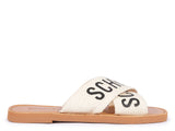 Schutz Women's Logo Embroidered Textile Slide Sandal