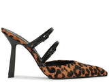 Schutz Women's Leopard Print Double-Strap High-Heel Pump
