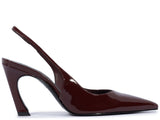 Schutz Women's Burgundy Patent Sling Back Pump