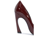 Schutz Women's Burgundy Patent Leather Sculptural Heel Pump