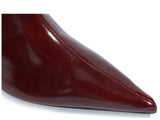 Schutz Women's Burgundy Patent Leather Pointed-Toe Ankle Boot