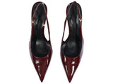 Schutz Women's Burgundy Patent Sling back with Sculptural Heel
