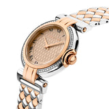 Cerruti Sesia Ladies Pale Dial Two Tone Rose Gold Stainless Steel Watch