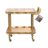 Sezzatini Rectangular Tea Cart  Fifanti Oro/Avorio, Size 48x68x70 Cm