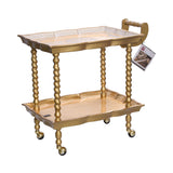 Sezzatini Rectangular Tea Cart  Fifanti Oro/Avorio, Size 48x68x70 Cm