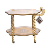 Sezzatini Shaped Tea Cart  Fifanti Oro/Avorio, Size 70x83x70 Cm