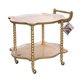 Sezzatini Shaped Tea Cart  Adimari Oro/Argento/Avorio, Size 70x83x70 Cm