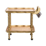 Sezzatini Rectangular Tea Cart Demetra Oro, Size 48x68x70 Cm