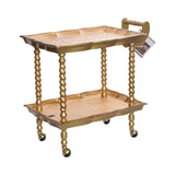 Sezzatini Rectangular Tea Cart Demetra Oro, Size 48x68x70 Cm