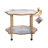 Sezzatini Shaped Tea Cart  Caltagirone Oro, Size 70x83x70 Cm