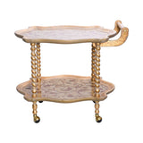 Sezzatini Shaped Tea Cart Artemisia Oro, Size 70x83x70 Cm