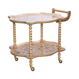 Sezzatini Shaped Tea Cart Artemisia Oro, Size 70x83x70 Cm