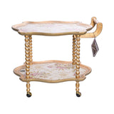 Sezzatini Shaped Tea Cart Isotta Oro, Size 70x83x70 Cm