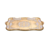 Sezzatini Large Carved Rectangular Tray, Size: 38x55 Cm