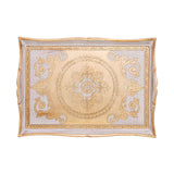 Sezzatini  Large Rectangular Tray Elisei Oro/Avorio, Size 37x53 Cm