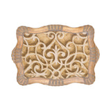 Sezzatini Medium Carved Rectangular Tray, Size: 34x48 Cm