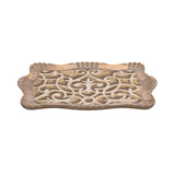 Sezzatini Medium Carved Rectangular Tray, Size: 34x48 Cm