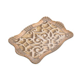 Sezzatini Medium Carved Rectangular Tray, Size: 34x48 Cm