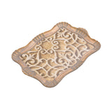 Sezzatini Large Carved Rectangular Tray, Size:  38x55 Cm