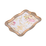 Sezzatini Larged Carved Rectangular Tray Isotta Oro, Size 38x55 Cm