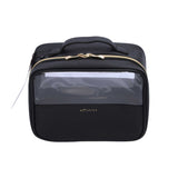 Mosafer Women's Polyester Nude Collection Black  Toiletry, Size : 24X18X11cm