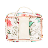 Mosafer Women's Seasonal Collection White Floral Toiletry, Size : 29X19X9cm