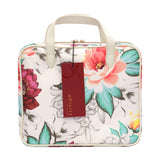 Mosafer Women's Seasonal Collection White Floral Toiletry Bag, Size:  29X24X13cm