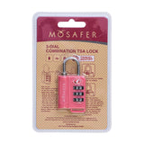 Mosafer Zinc Alloy Combination TSA Pink Lock, Size: 63X32X14cm