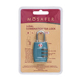 Mosafer Zinc Alloy Combination TSA Blue Padlock, Size: 63X30X14cm