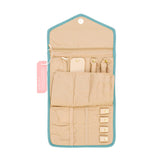 Mosafer Bag-smart Polyester Light Blue Peri Folding Jewelry Roll, Size: 23X15X1.5cm