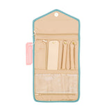 Mosafer Bag-smart Polyester Light Blue Peri Folding Jewelry Roll, Size: 23X15X1.5cm