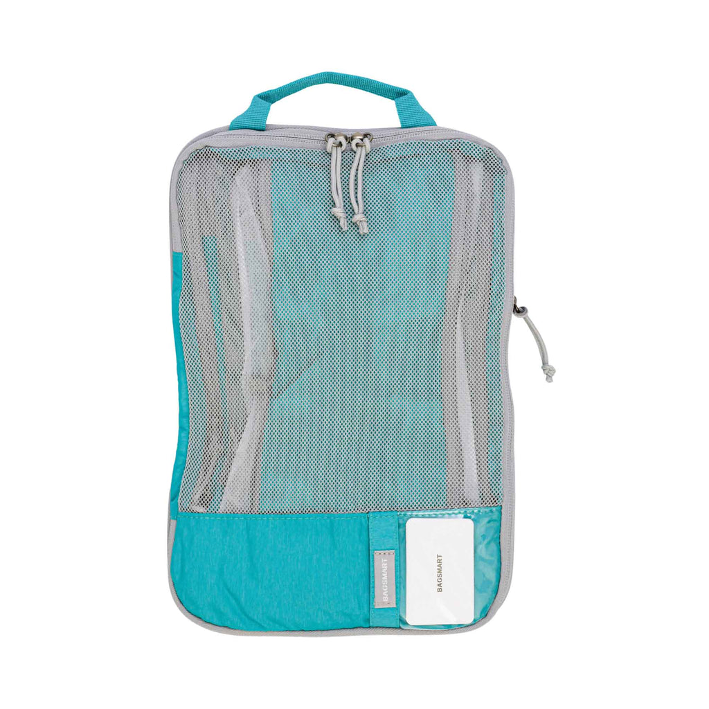 Mosafer Polyester Teal Packing Cubes, Size : 33.4X23.4X4.5cm – Blue Salon