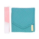 Mosafer Women's Jessica Mini Polyester Teal Jewelry Organizer, Size : 14X15.5X2.5cm