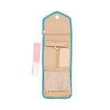 Mosafer Women's Jessica Mini Polyester Teal Jewelry Organizer, Size : 14X15.5X2.5cm