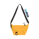 Mosafer Bag-smart Polyester  Yellow Crossbody Bag, Size : 36.5X7X15.5cm