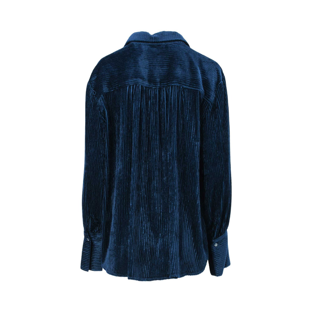 Sfizio Women's Velvet Lavic Blue Shirt – Bluesalon.com