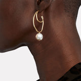 Shashi Barcelona Pearl Earring gold plated brass, tarnish resistant