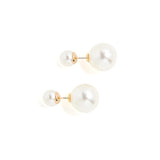 Shashi Double Ball Pearl Earring White Pearl