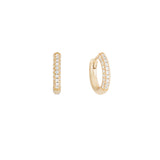 Shashi 18K Pave Huggie Gold