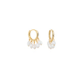 Shashi Annika Pearl Huggies Earring Vermeil on Sterling Silver