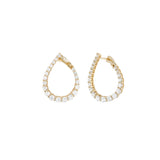 Shashi Pave Twist Hoop Earring, Vermeil on Sterling Silver