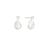 Shashi Lianthia Earring Vermeil on Sterling Silver  Freshwater Pearl